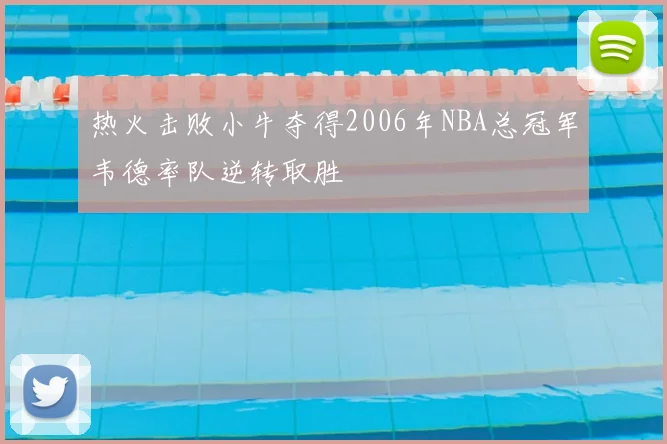热火击败小牛夺得2006年NBA总冠军韦德率队逆转取胜