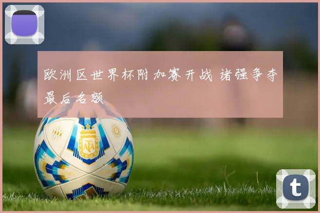 欧洲区世界杯附加赛开战 诸强争夺最后名额